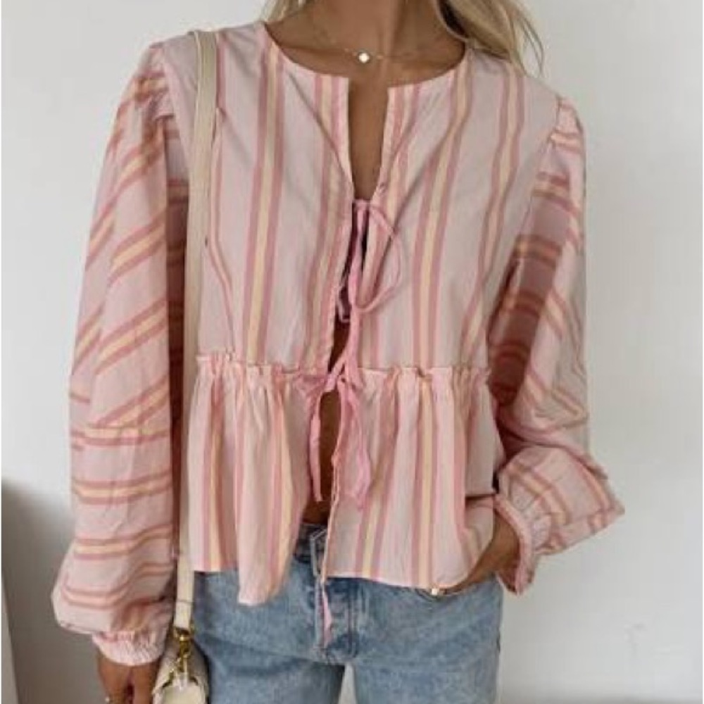 NWT Free People Brunch Babe Blouse